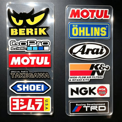Vinyl Motorcycle Helmet Body Tank Sticker Event Sponsor Logo Decal for Kawasaki Yamaha Suzuki Honda Ktm Ducati