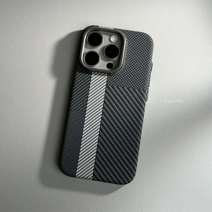 For iPhone 17 16 15 18 Pro Max Case Carbon Fiber Abstract Geometric for MagSafe Cover Magnetic Charging Shell Camera Armor Funda