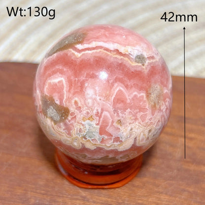 High Quality Natural Crystals Argentina Rhodochrosite Druzy Sphere Healing Gemstones Home Decorations Room Decor Jewelry Gift