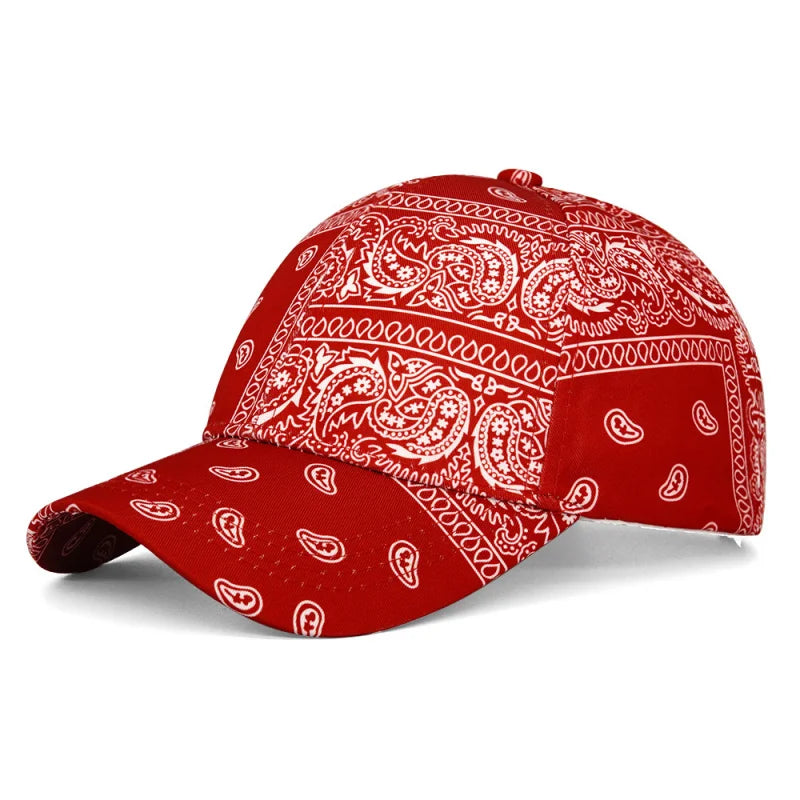 Cashew Flower Color Block Baseball Cap European and American  Summer Sun Protection Casual Fashion Duckbill Cap Outdoor Sun Hat