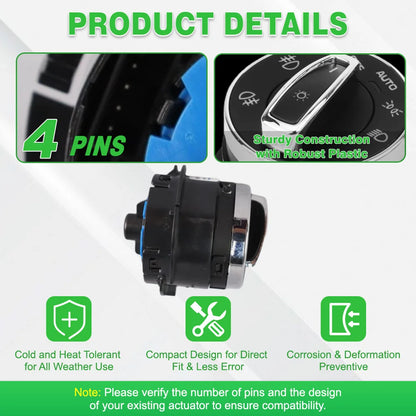 For Porsche Macan 2014–2018 for Porsche Cayenne 2011–2018 Headlight Control Switch 4 Pins  AN-3465  EWS-PS-010 95861353302