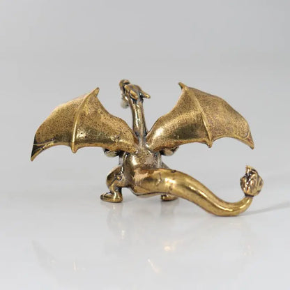 3cm Solid Brass Pokémon Crafts Anime Mini Figurines Charizard Blastoise Dragonite Bulbasaur Cubone Metal Statue Desktop Decor