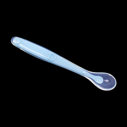 Silicone World Baby Complementary Food Silicone Spoon Training Spoon Soft Spoon Children's Feeding Tableware With Storage Box