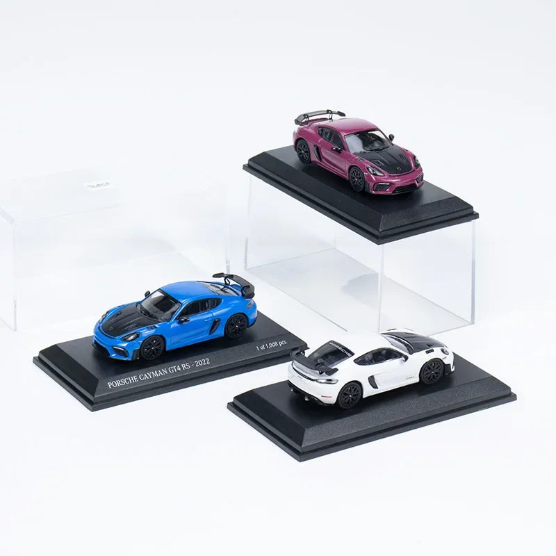 Minichamps 1:64 Cayman GT4 RS simulation limited alloy car model, children's birthday toys gift trendy accessories.