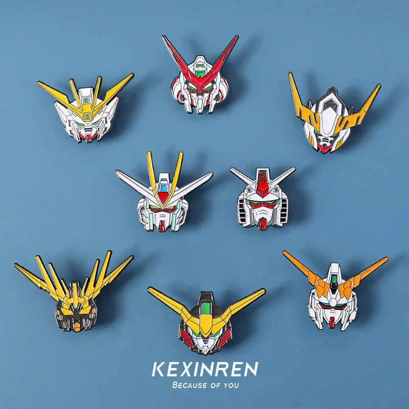 NEW Mobile Suit Gundam Unicorn Enamel Pins Gundam RX-78 Metal Brooch Badge Fashion Jewellery Backpack Accessory Gifts