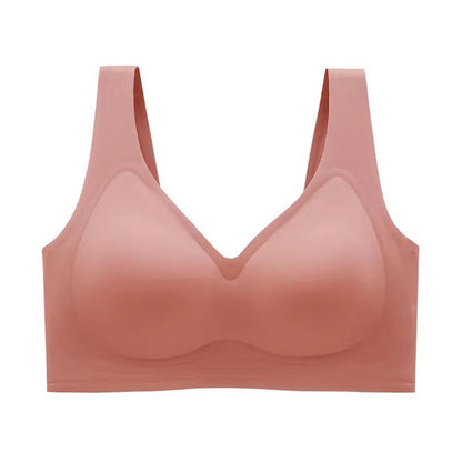 Multi-Color Solid Pattern Jelly Latex Girls' Bra Plus Size Adjustable Removable Steel Ring Everyday Spandex Marks Made