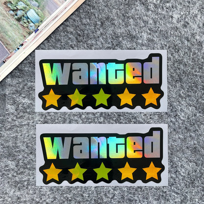 WANTED Motorcycle Sticker Vinyl Waterproof Decal Adaptable Motorcycle / Body / Helmet Motorcycle Decoration Accessories