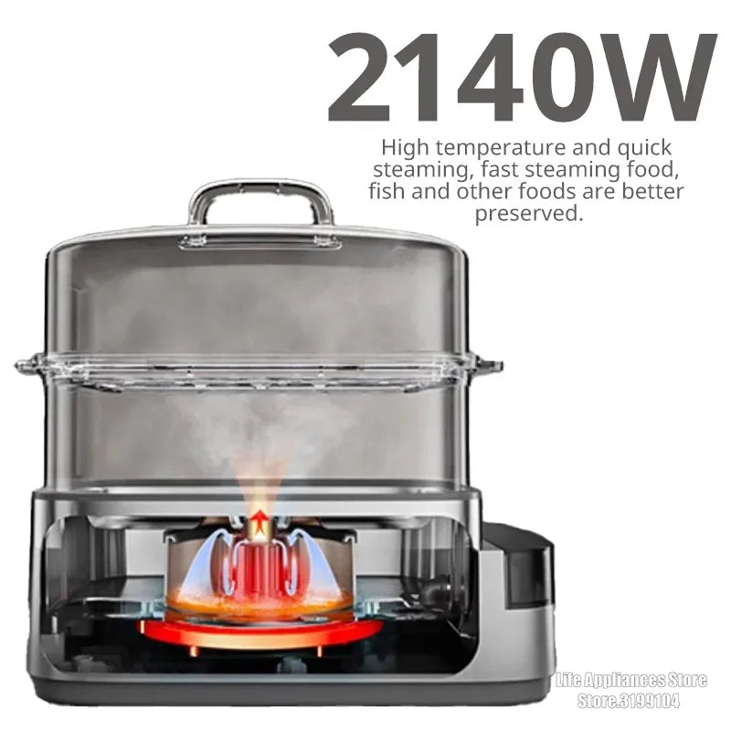 Joyoung Electric Steamer Household Double-layer Cooking Integrated Pot Multifunctional Breakfast Machine Intelligent Reservation