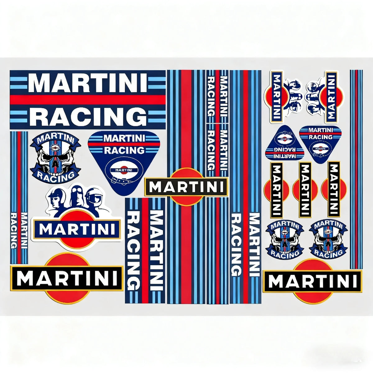 For Martinis Racing Stickers Moto Sticker Auto Body Bumper Windows Motorcycle Laptop Walls Vinyl Decal Car Tuning Accessories