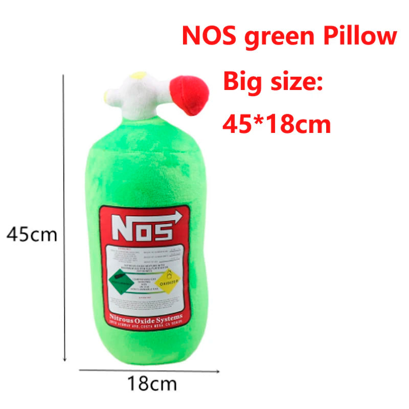 Car Seat NOS Headrest Pillow Universal Plush Neck Pillow Cushion Nos Bottle Stuffed Toys Soft JDM Cushion Gifts Car Interior