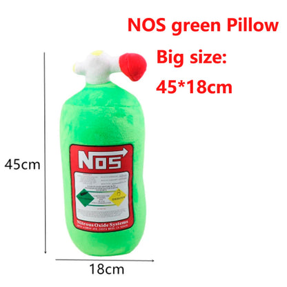 Car Seat NOS Headrest Pillow Universal Plush Neck Pillow Cushion Nos Bottle Stuffed Toys Soft JDM Cushion Gifts Car Interior