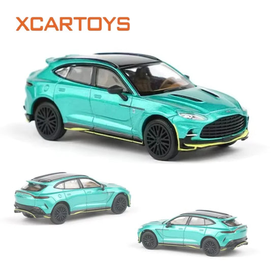 Xcartoys POPRACE 1/64Alloy Car Static Model Mini Vehicles Aston Martin DBX Green Toy Vehicle Collections Children's Gift Toys