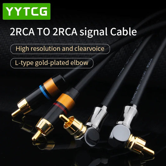 YYTCG RCA Cable 2RCA to 2 RCA Male to Male Gold Plated RCA Audio Cable for Home Theater DVD TV Amplifier 1M 2M 3M 5M 1.5M