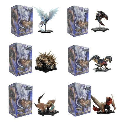 Japanese Genuine Scale Model Monster Hunter Rise of Dawn Series Plusvol14 Velkhana Tigrex Action Figure Toys