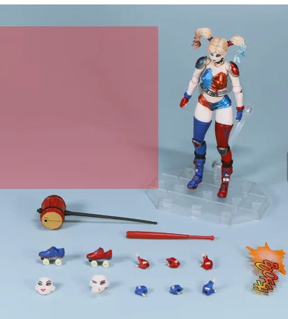 15cm Harleey Quinn Action Figure Yamaguchi Haley Quinn Joker Joint Movable Figure Harleen Quinzel Model Pvc Collection Toys
