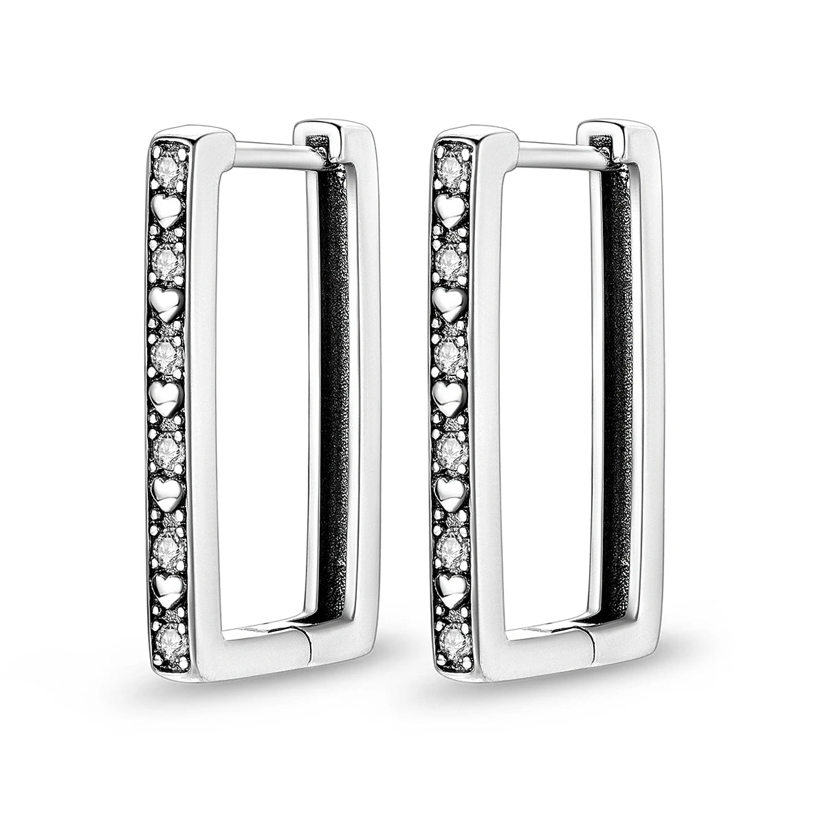 Orstarry Original 925 Sterling Silver Minimally Design Blue Zircon Earrings Women Hoop Earring Anniversary Jewelry Gifts