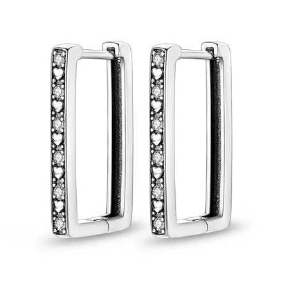 Orstarry Original 925 Sterling Silver Minimally Design Blue Zircon Earrings Women Hoop Earring Anniversary Jewelry Gifts
