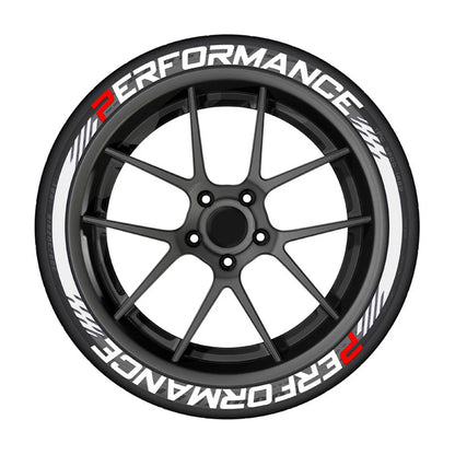 8Pcs/Lot Car Tire Decor Stickers Car Tuning Universal 3D Permanent PVC Joined Stickers Automotive Label Letters for Performance