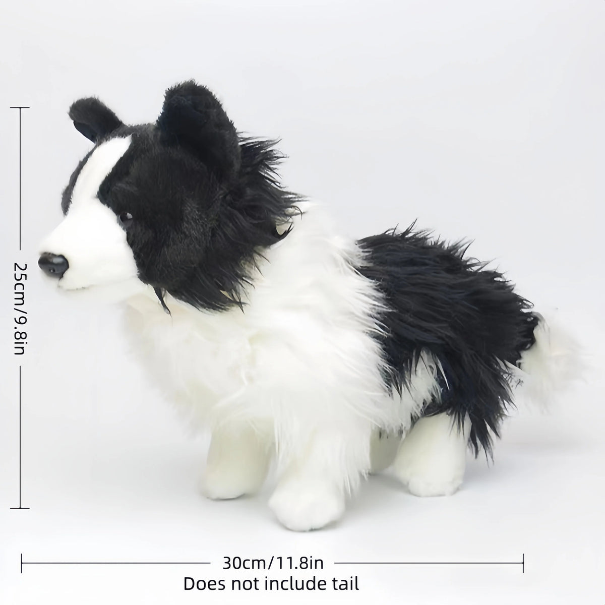 Border Collie Plush Toy Dog 11.8 Inch Kids Plush Toy Perfect Gift for Boys and Girls