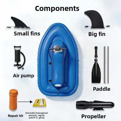Foldable Electric Inflatable Jet Ski – Motorized Watercraft for Kids & Adults, Pool Lake Summer Fun