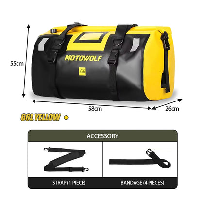 Motorcycle Waterproof Tail Bag Travel Outdoor Dry Luggage Roll Pack Bag 20 /40/66 Motorbike Luggage Backpack Motorcycle Seat Bag