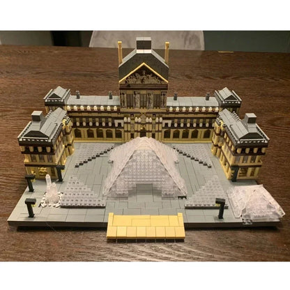 3377PCS Louvre Model Building Blocks World Famous Attractions Architectural Model Bricks Desktop Deco Boys DIY Toys Holiday Gift