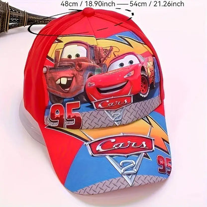 Disney Baseball Cap, Kids Peaked Cap, Summer Car‑Cartoon Breathable Mesh Hat, Anime‑Character Sun Hat