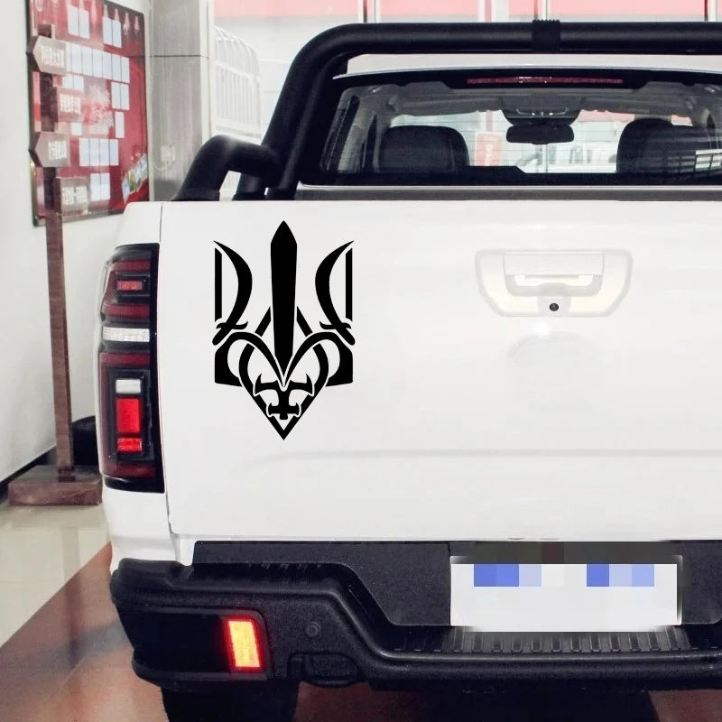 Ukraine Трезубец Тризуб Whole Body Waterproof Vinyl Car Sticker Decal Car Accessories Decor Pegatinas Para Coche