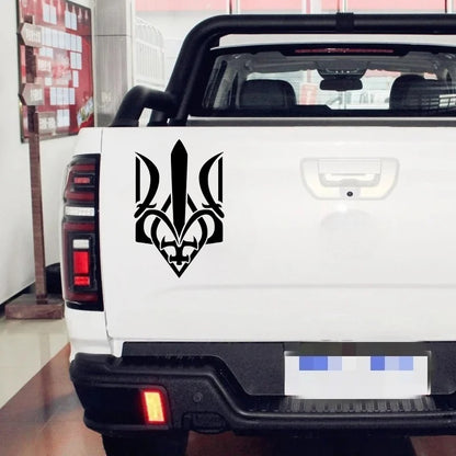 Ukraine Трезубец Тризуб Whole Body Waterproof Vinyl Car Sticker Decal Car Accessories Decor Pegatinas Para Coche