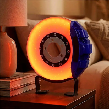 DIY Brake Disc LED Atmosphere Charging Desktop Wall-mounted Night Light Ornament