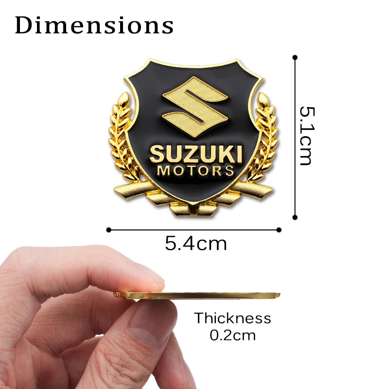 3D Metal Car Badge Emblem Body Sticker Trunk Decorative Decal  For Suzuki SX4 Grand Vitara Jimny Baleno Alto Swift Accessories