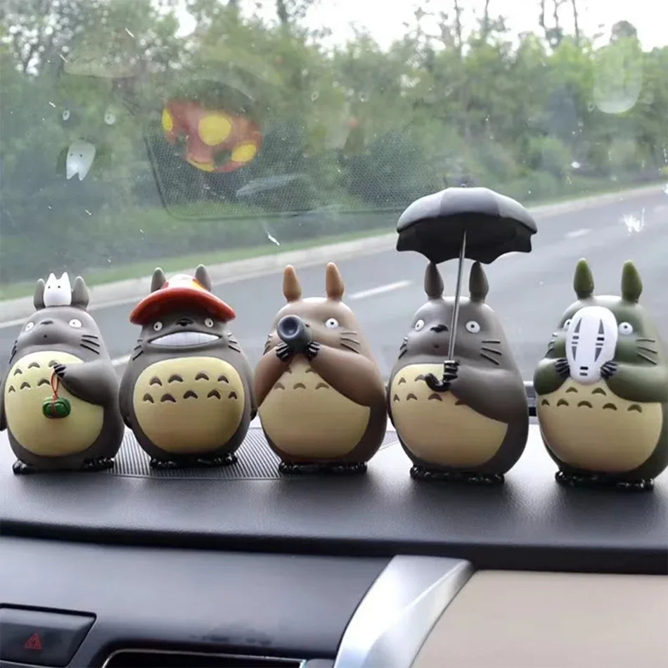 New Hot Anime Cartoon Totoro Peripheral 5pcs/set Trendy Figurine Office Desk Bedroom Bedside Table Decor Students Birthday Gifts
