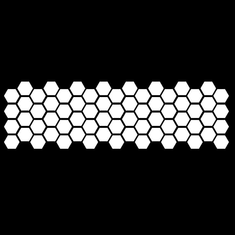 Honeycomb Pattern Waistline Sticker Modification Car Side Skirt Sticker Universal Body Decoration Side Door Sticker.