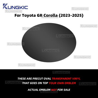 For Toyota GR Corolla 2023-2025 Car Front Emblem Pre Cut Dark Smoked TPU PPF Protection Film Anti-scratch Exterior Accessories