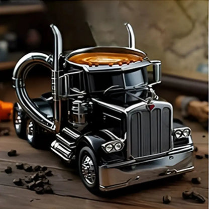 Creative Gifts Truck Coffee Mug Semi Truck Coffee Cup Handcrafted Semi-trailer Shaped Semi-Truck Coffee Mugs For Men Women