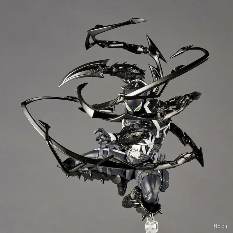 Revoltech Amazing Yamaguchi Agent Venom Full Articulated Action Figure Collectible Desktop Display Ornament For Adult Collection