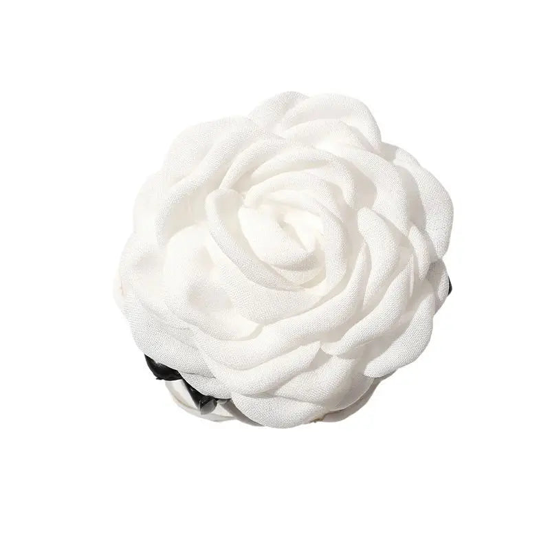 1pc Rose fabric flower claw clip, Amazon popular hair accessory, hair tie, ponytail claw, versatile ball head claw clip