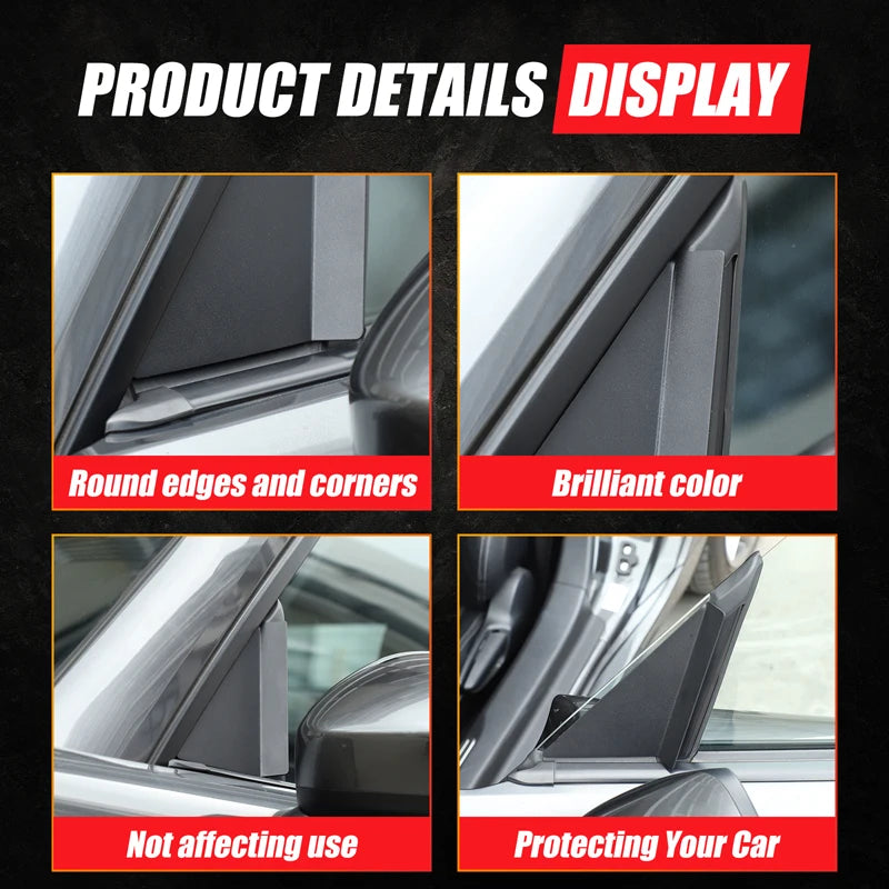 For Mazda MX-5 MX5 ND 2016-2026 Aluminum Alloy Car A-Pillar Triangle Spoiler Wind Deflector Trim Panel Accessories