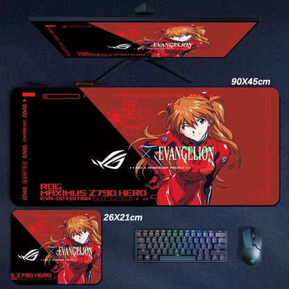 Asuka Kawaii Ins Japanese Mousepad Large Waterproof Anti-slip Dining Table Mat Pu leather Computer Keyboard Laptop Pad