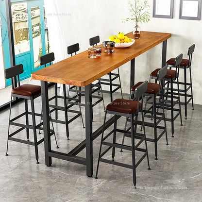 Bistro High Bar Tables Restaurant Home Coffee Alcohol Bar Table Cocktail Counter Reception Desk Furniture Muebles De Cocina FYBT