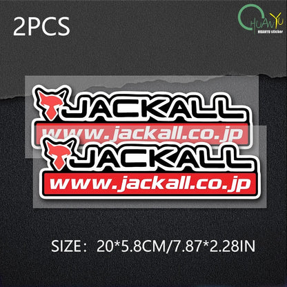 Fishing rod decal Suitable for JACKALL stickers fishing tackle box bait fishing boat truck trailer SUV car JDM motos