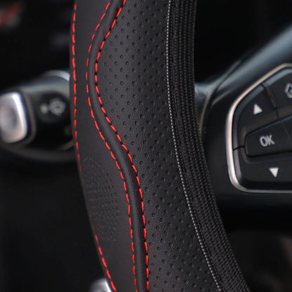 PU leather three-dimensional embossed hand-shaped massage car rimless steering wheel cover for 14.5 - 15 inch car interiors