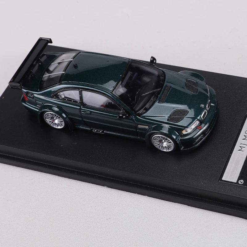 MJ MODEL 1:64 M3 E46 GTR Alloy Model Car can open the hood