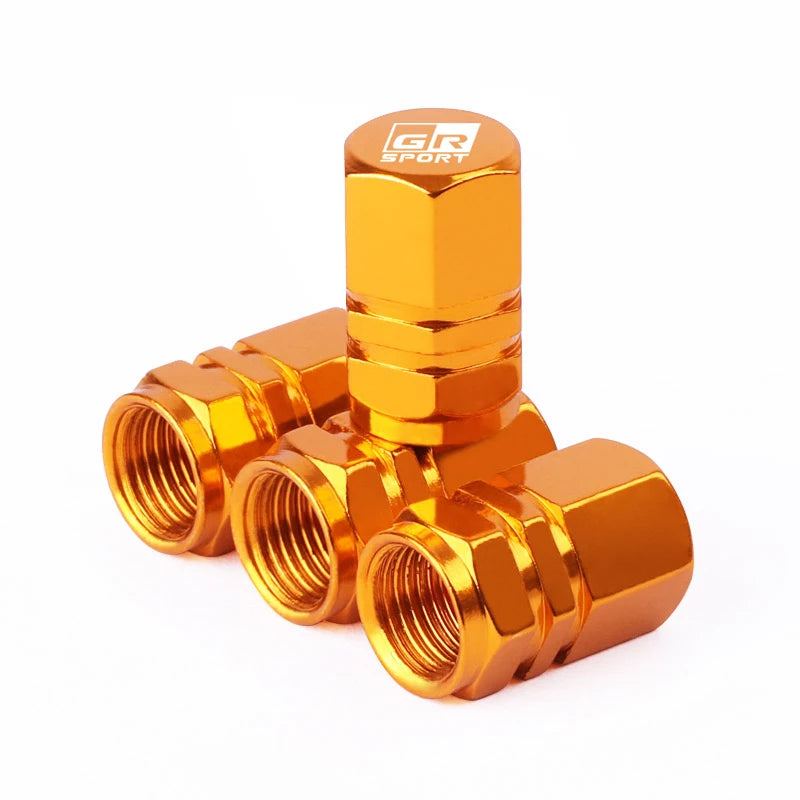 Car Wheel Tyre Tire Air Aluminum Alloy Valve Caps For Toyota GR Sport Gazoo Racing Yaris 86 Corolla Hilux Supra C-HR Accessories