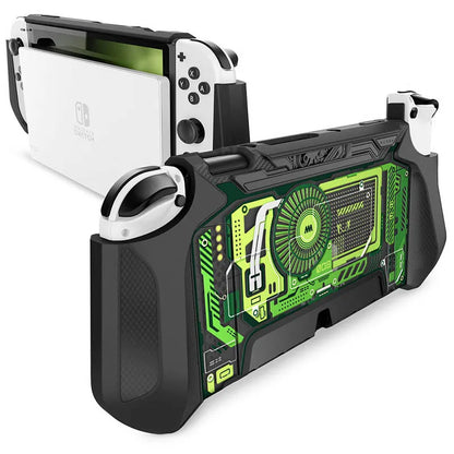 MUMBA Dockable Case For Nintendo Switch OLED 2021 Blade Series TPU Grip Protective Cover Compatible with Joy-Con Controller
