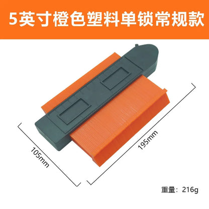Imperial Radian Ruler, Profiling Gauge, Irregular Bend Measuring Instrument, Contour Ruler, Type Taking Device