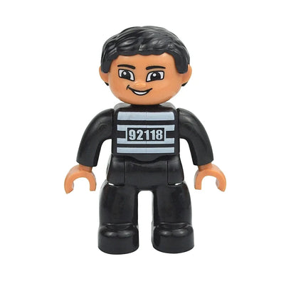 Figures Dolls Big Size Building Blocks Family Action Workers Doctor Police Farmer Compatible Large Bricks Duploes Kid Toys