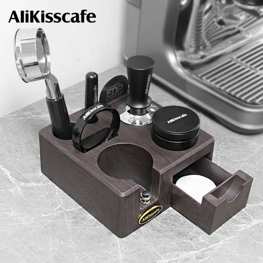 AliKisscafe Coffee Tamper Station Portafilter Holder 51mm 54mm 57mm 58mm For Delonghi Breville Espresso Accessories Barista Tool