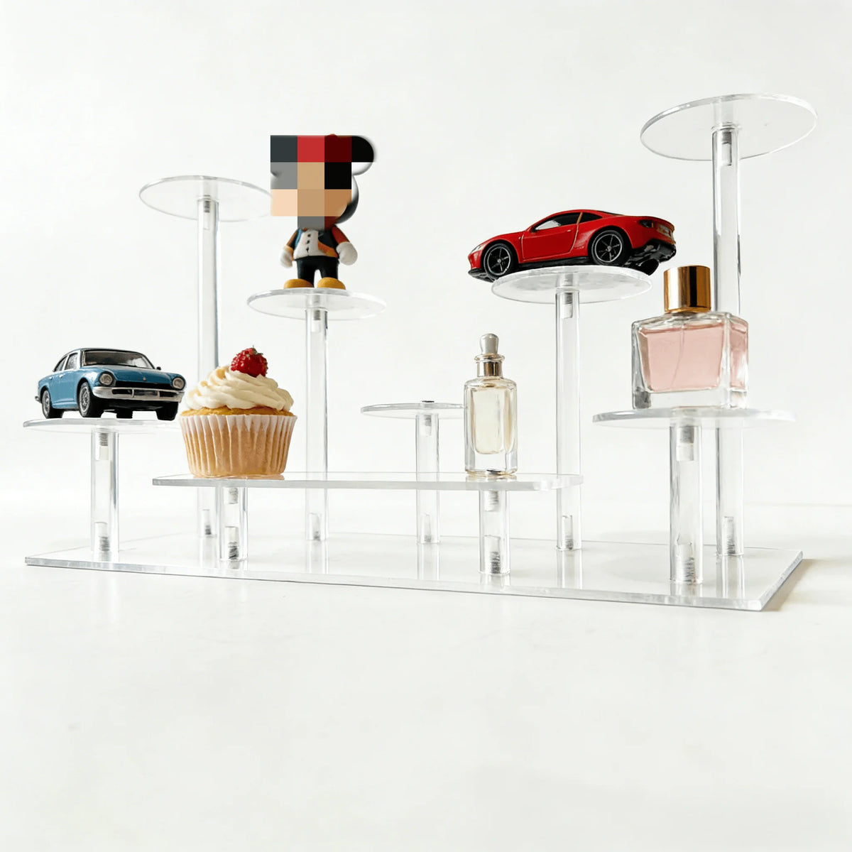Acrylic Multi Functional Transparent Durable Display Rack, Suitable For Placing Jewelry, Cupcakes, Perfume, Dolls,Storage Rack