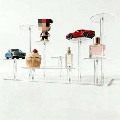 Acrylic Multi Functional Transparent Durable Display Rack, Suitable For Placing Jewelry, Cupcakes, Perfume, Dolls,Storage Rack
